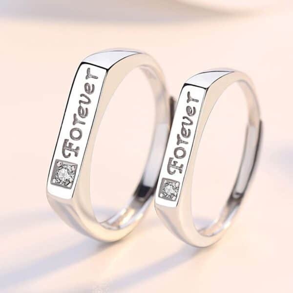 925 sterling silver forever rings for couples