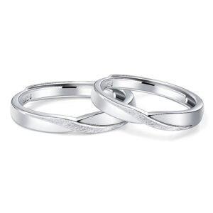 Silver Promise Rings for Him and Her