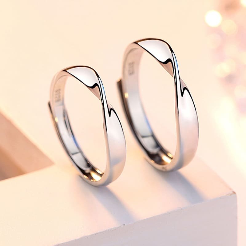 Simple S925 Korean Couple Rings - Custom Couple Rings