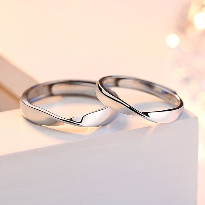 Simple S925 Korean Couple Rings - Custom Couple Rings